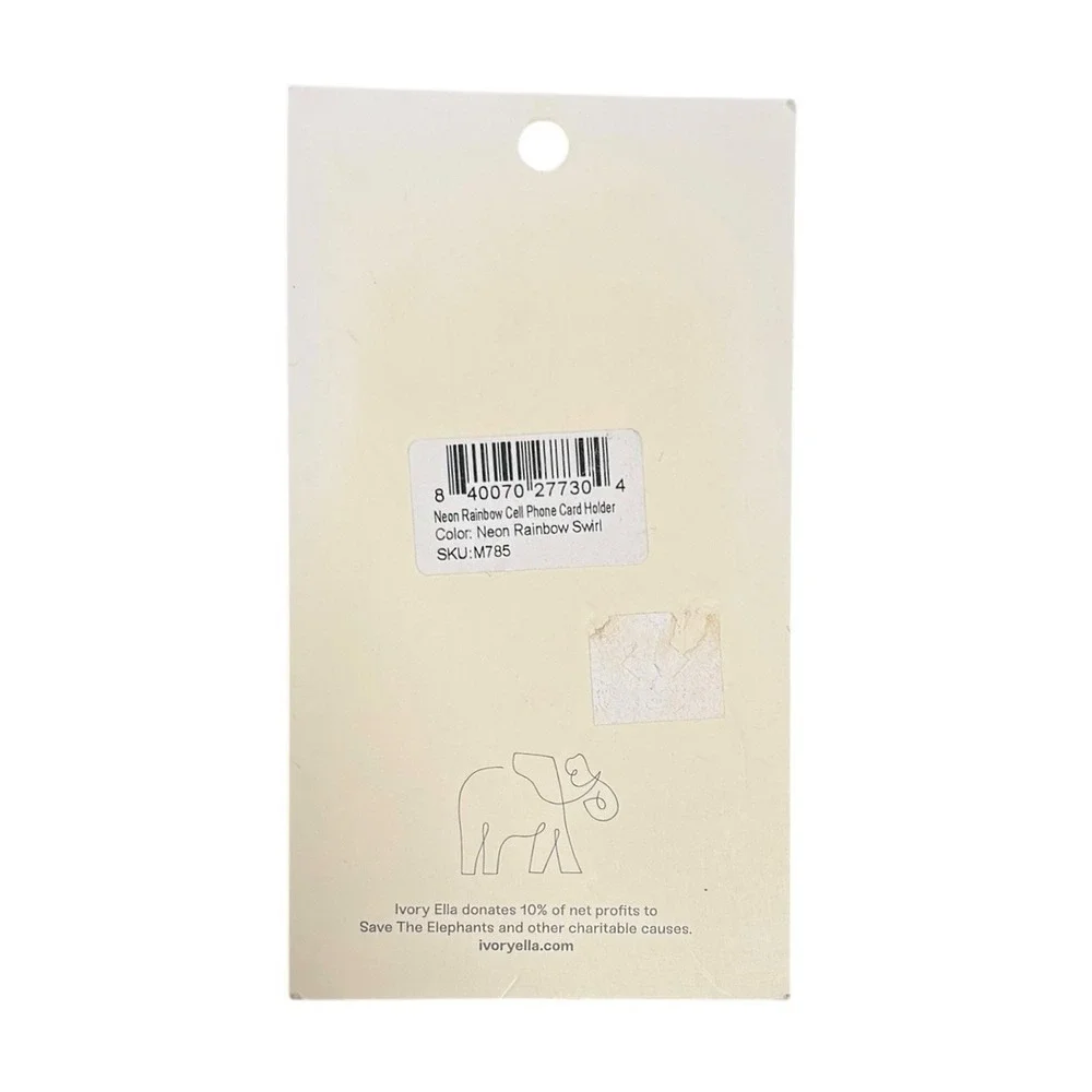 4/$24 ivory ella pastel tie-dye stick-on cardholder - multicolor‎